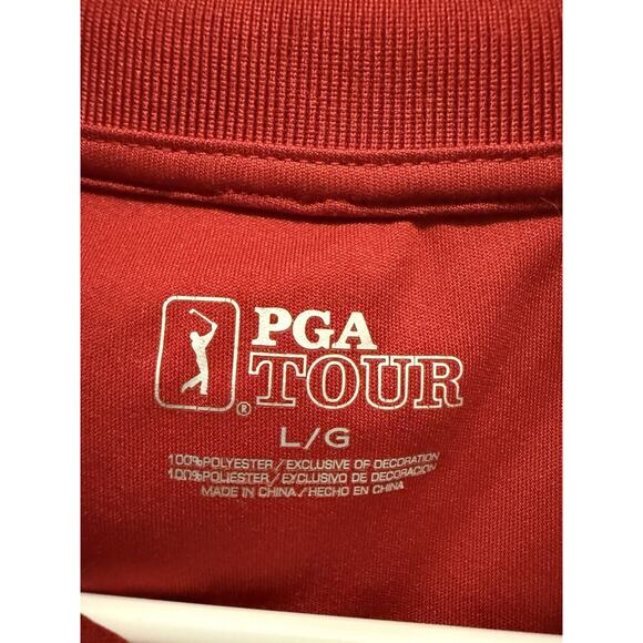 Size Large men’s PGA Tour Polo Red - Picture 2 of 4